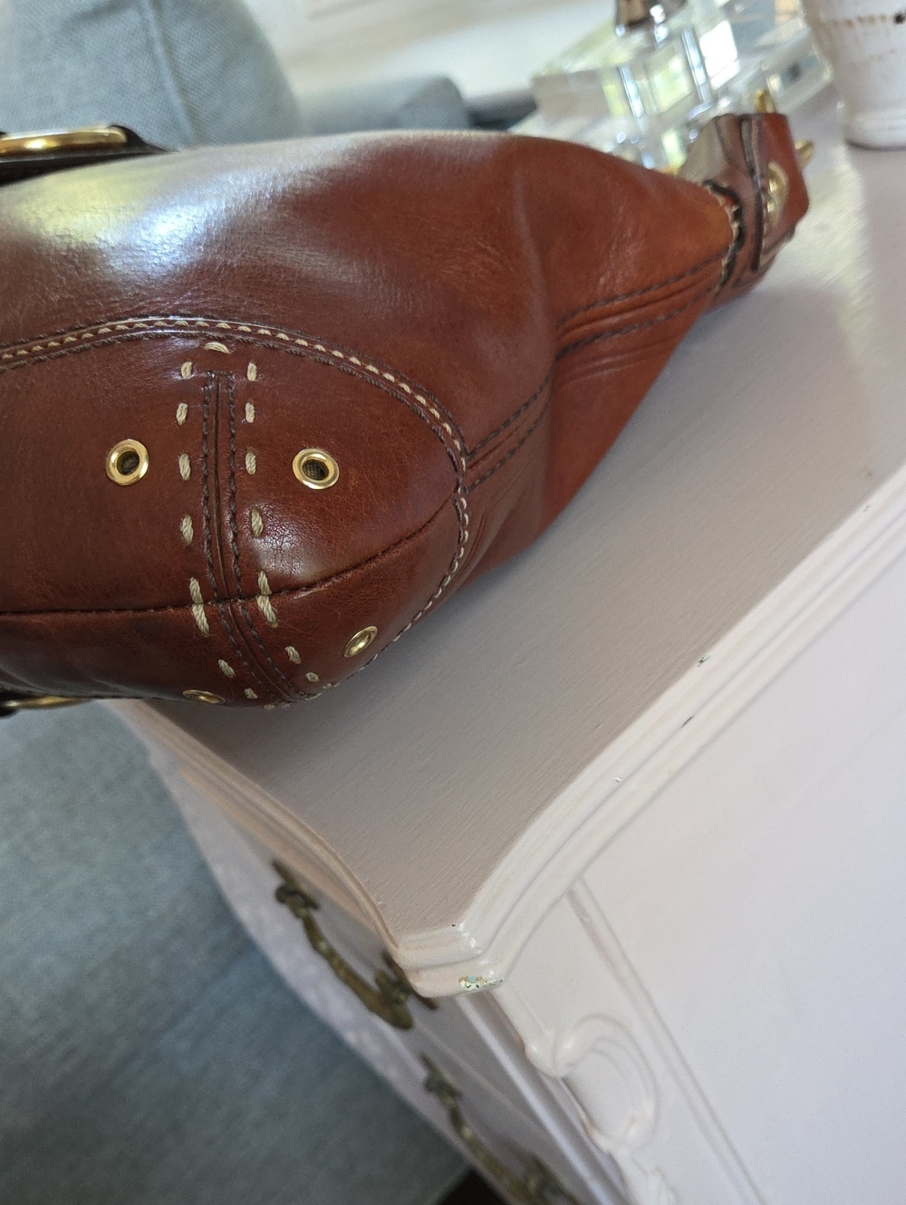 COACH 2006 Mahogany/ Whiskey Hamptons Hobo Shoulder Bag #10554 - Picture 8 of 13
